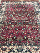 Load image into Gallery viewer, Persian-Style Wool Rug in Red and Ivory