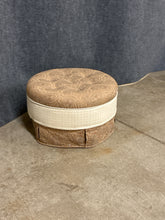 Load image into Gallery viewer, Traditional Upholstered Round Skirted Ottoman