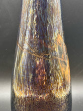 Load image into Gallery viewer, Iridescent Art Glass Vase - Pulled Rim Studio Pottery Style, 12" Tall