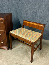 Load image into Gallery viewer, Vintage Art Deco Waterfall Vanity with Mirror &amp; Stool