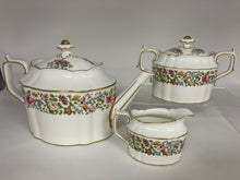 Load image into Gallery viewer, Royal Crown Derby Gold Trim 5 Piece Floral Tea/Coffee Set