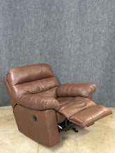 Load image into Gallery viewer, Brown Leather Rocker Recliner