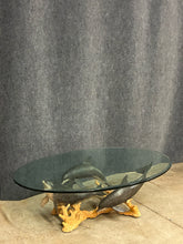 Load image into Gallery viewer, Wyland Signed Limited Edition Glass-Top Dolphin Coffee Table