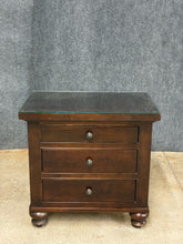 Load image into Gallery viewer, Restoration Hardware 3-Drawer Nightstand with Glass Top