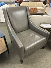 Load image into Gallery viewer, Mitchell Gold + Bob Williams "Cara Tall Chair" in Grey Leather