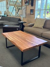 Load image into Gallery viewer, Live Edge Coffee Table, Metal Base