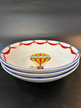 Load image into Gallery viewer, Tiffany &amp; Co Blue Trim Ceramic 3 Piece White Print Bowls