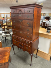 Load image into Gallery viewer, Tiger Maple Hand Crafted Chest on Chest
