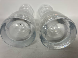 2 Piece Glass Clear Candle/Candleholder