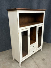 Load image into Gallery viewer, Amish Made Cottage Style Display Cabinet with Drawers