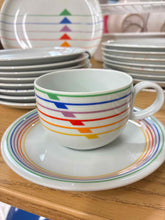 Load image into Gallery viewer, Striped Ceramic White Print Dinnerware set