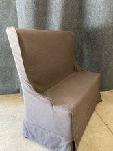 Load image into Gallery viewer, Gray Slipcovered Settee
