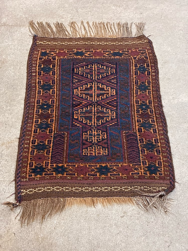 Hand-Knotted Afghan Baluch Tribal Rug