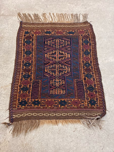 Hand-Knotted Afghan Baluch Tribal Rug
