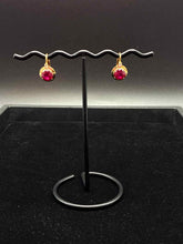 Load image into Gallery viewer, Gold Ruby Earrings