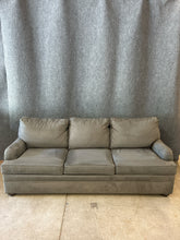 Load image into Gallery viewer, Ethan Allen Grey Microsuede Sofa