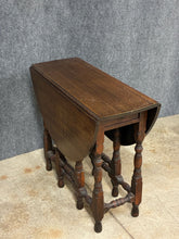 Load image into Gallery viewer, Vintage Drop-Leaf Gateleg Table with Center Drawer