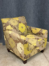 Load image into Gallery viewer, Green/Brown Floral Upholstered Accent Chair
