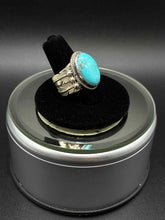 Load image into Gallery viewer, 1 Piece Sterling Silver Oval Turquoise Ring
