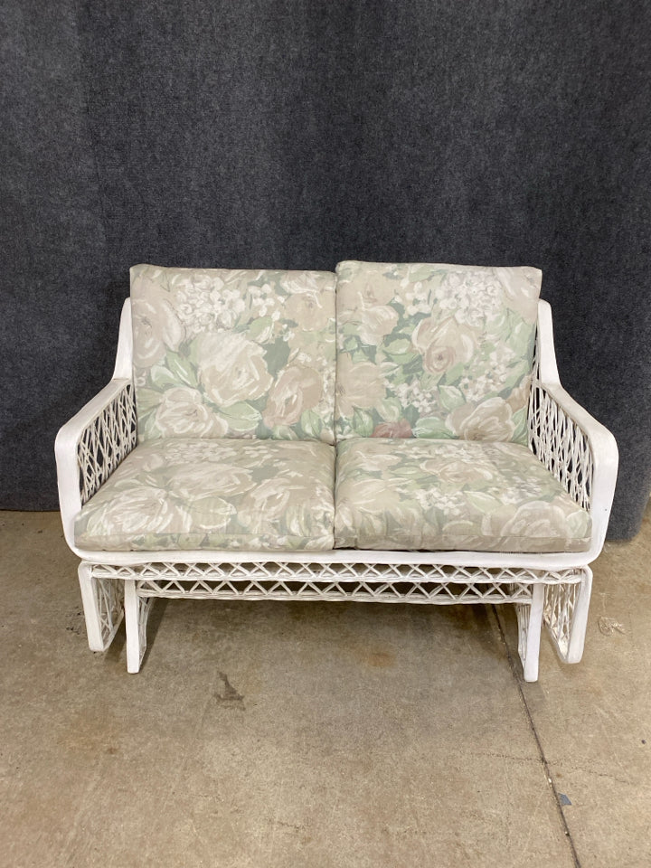 Vintage Russell Woodard Spun Fiberglass Gliding Loveseat