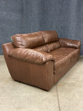 Load image into Gallery viewer, Klaussner Contemporary Brown Leather Sofa
