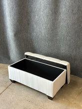 Load image into Gallery viewer, Ivory Tufted Upholstered Storage Bench