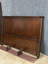 Load image into Gallery viewer, Traditional Dark Cherry King Size Panel Bed Frame