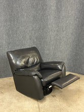 Load image into Gallery viewer, Natuzzi Italsofa Black Leather Swivel Reclining Chair