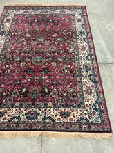 Load image into Gallery viewer, Persian-Style Wool Rug in Red and Ivory