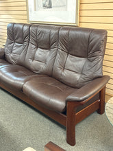 Load image into Gallery viewer, Ekornes Stressless "Buckingham" High Back Leather Sofa With Double Ottoman