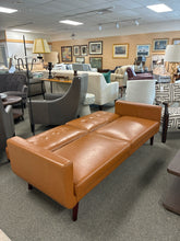 Load image into Gallery viewer, Tan Leather Futon