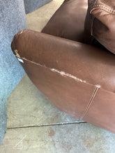Load image into Gallery viewer, Klaussner Contemporary Brown Leather Sofa