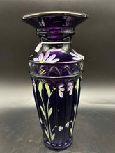 Load image into Gallery viewer, Purple Fenton Glass Floral Vase