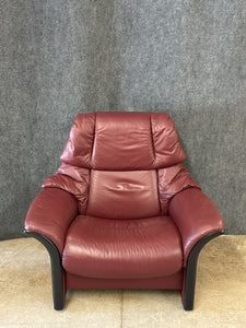 Ekornes Stressless Leather Eldorado Highback Reclining Chair With Storage Footst