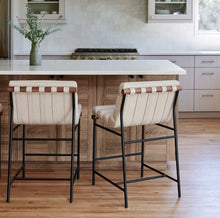 Load image into Gallery viewer, *NEW* Denver Modern Vail Leather Counter Stool (Multiple Quantities)