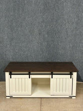 Load image into Gallery viewer, Farmhouse Style Lift-Top Coffee Table with Sliding Barn Doors