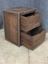 Load image into Gallery viewer, Rustic Wood and Metal File Cabinet