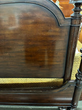 Load image into Gallery viewer, King Size Dark Wood Canopy Bed Frame