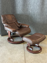 Load image into Gallery viewer, Ekornes Stressless Leather Recliner With Ottoman