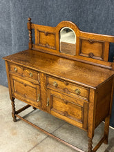 Load image into Gallery viewer, Vintage Solid Oak Server Cabinet