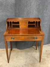 Load image into Gallery viewer, Vintage Mahogany Writing Desk with Leather Top
