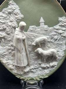Jasperware Porcelain Green Plate
