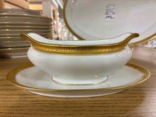 Load image into Gallery viewer, 2 Piece Haviland Bone China White Oval Gravy boat