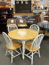 Load image into Gallery viewer, Two-Tone Drop Leaf Dining Set with 4 Chairs