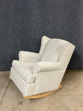 Load image into Gallery viewer, Pottery Barn Wingback Rocker With Ottoman