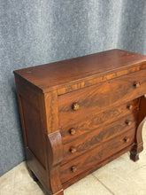 Load image into Gallery viewer, Empire Style Flame Mahogany 4-Drawer Chest