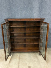 Load image into Gallery viewer, Antique Tiger Oak Library Bookcase