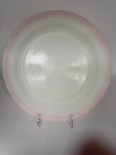 Load image into Gallery viewer, White Milk Glass Pink Round Platter/Tray