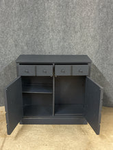 Load image into Gallery viewer, Navy Apothecary Style Cabinet With 2 Drawers