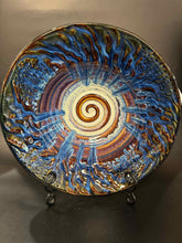 Load image into Gallery viewer, Pottery Swirl Blue Bowl